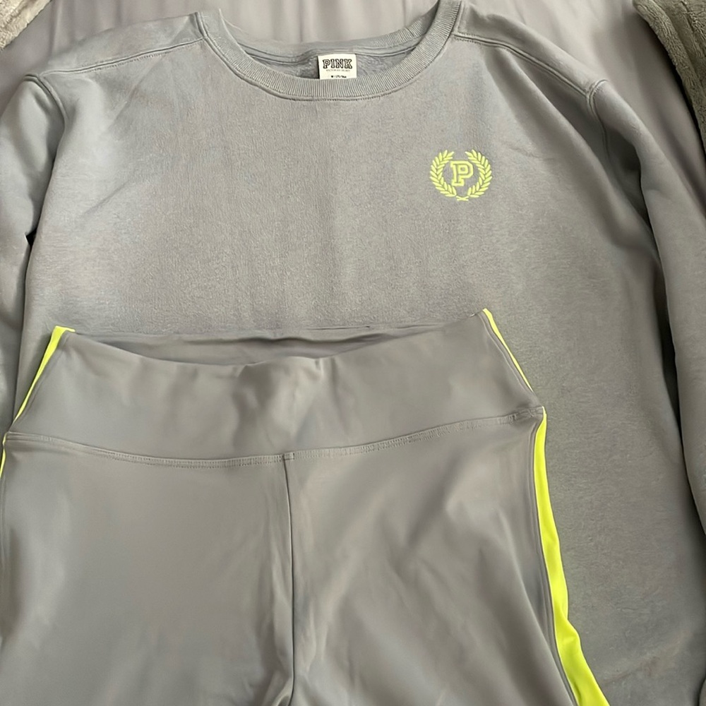 Victoria’s Secret Pink Sweatshirt and Biker Shorts Set